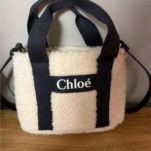 Chloé Kids Faux Shearling Bag